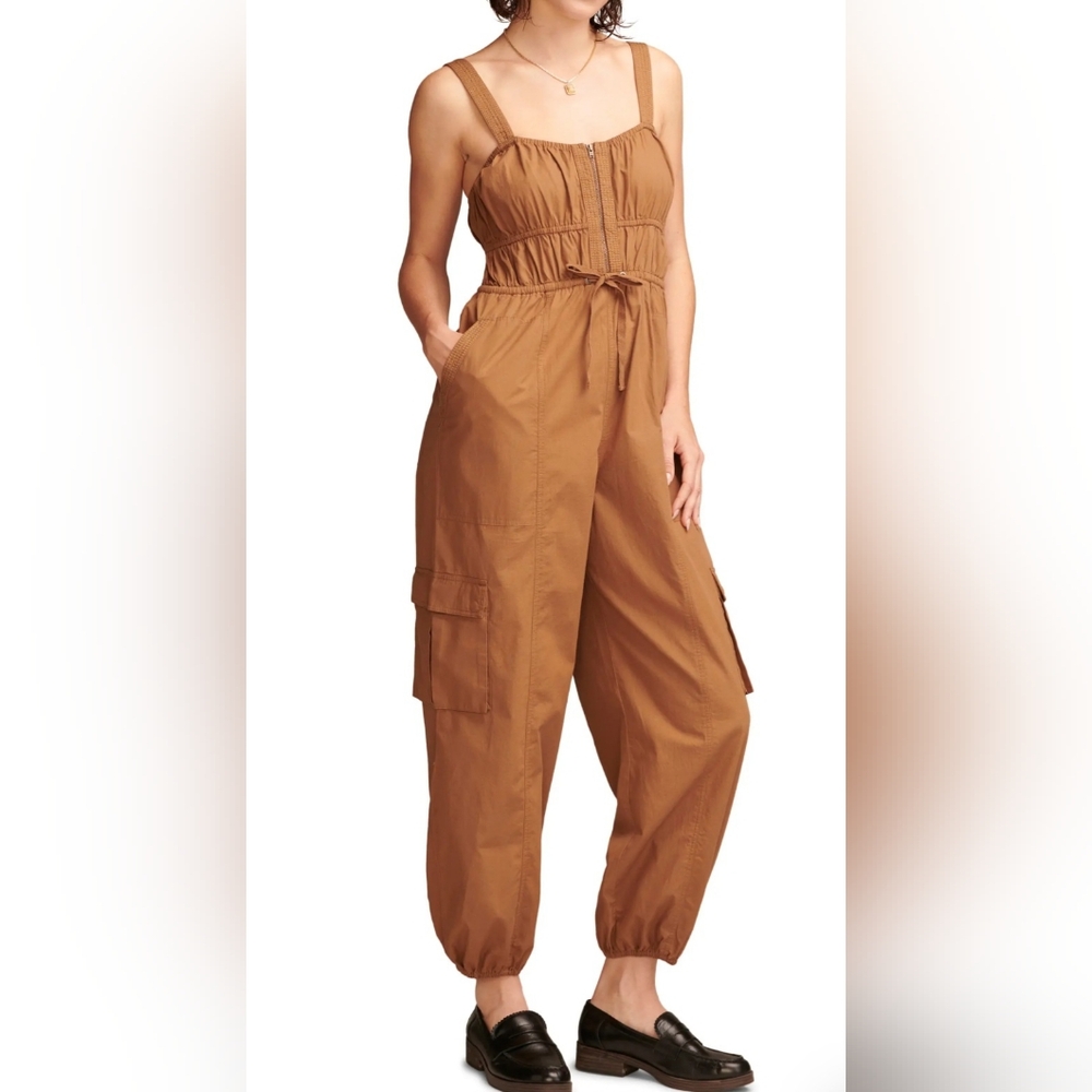 Lucky Brand Military Cotton Jogger Jumpsuit SIZE XL - Picture 2 of 4